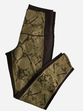 Lululemon  Olive Green Snake Print Leggings